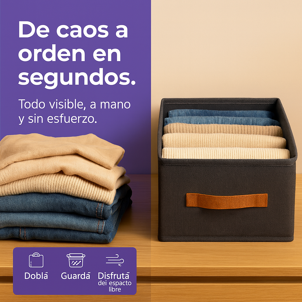 ORGANIZADORES DE ROPA PLEGABLES (COMPRÁ 1 Y LLEVÁTE 3)