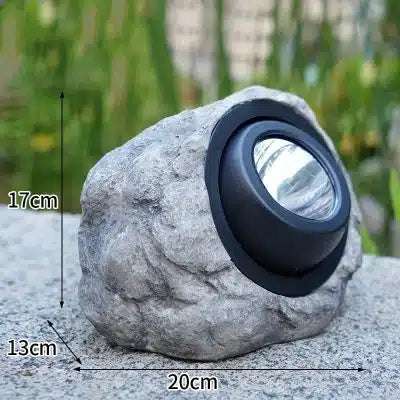 LAMPARA SOLAR CON FORMA DE PIEDRA