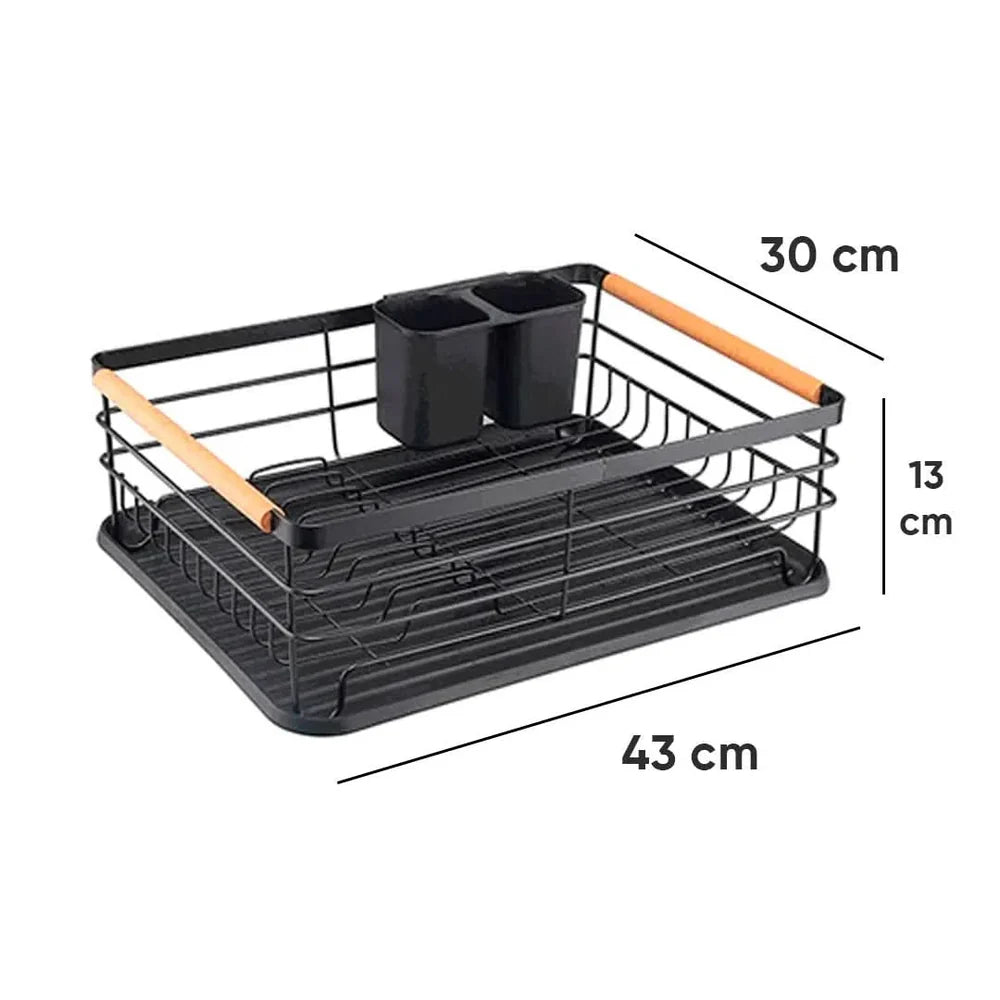 ESCURRIDOR DE VAJILLA ACERO Y MADERA