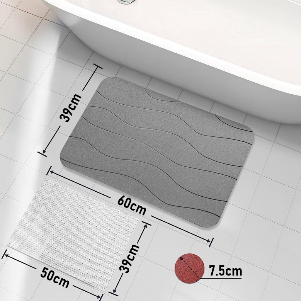 ALFOMBRA DE BAÑO ANTIDESLIZANTE SUPER ABSORBENTE