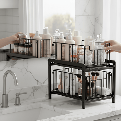 ORGANIZADOR MULTIUSO CON ESTANTES RETRÁCTILES