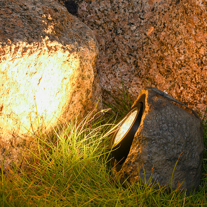 LAMPARA SOLAR CON FORMA DE PIEDRA